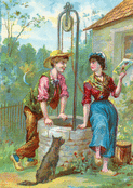 Rencontre romantique autour du puits